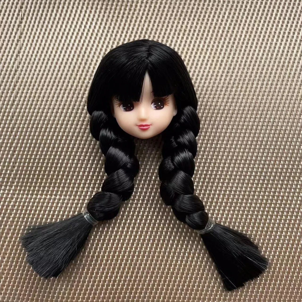 Licca Doll Head Princess DIY Toy Rare Collection Long Hair Doll Parts 1/6 Princess Doll Accessories Colorful Hair Doll Heads