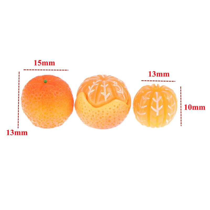 3Pcs/5Pcs Dollhouse Mini Orange Model Miniature Food Play DIY Small Kitchen Supermarket Toy Accessories