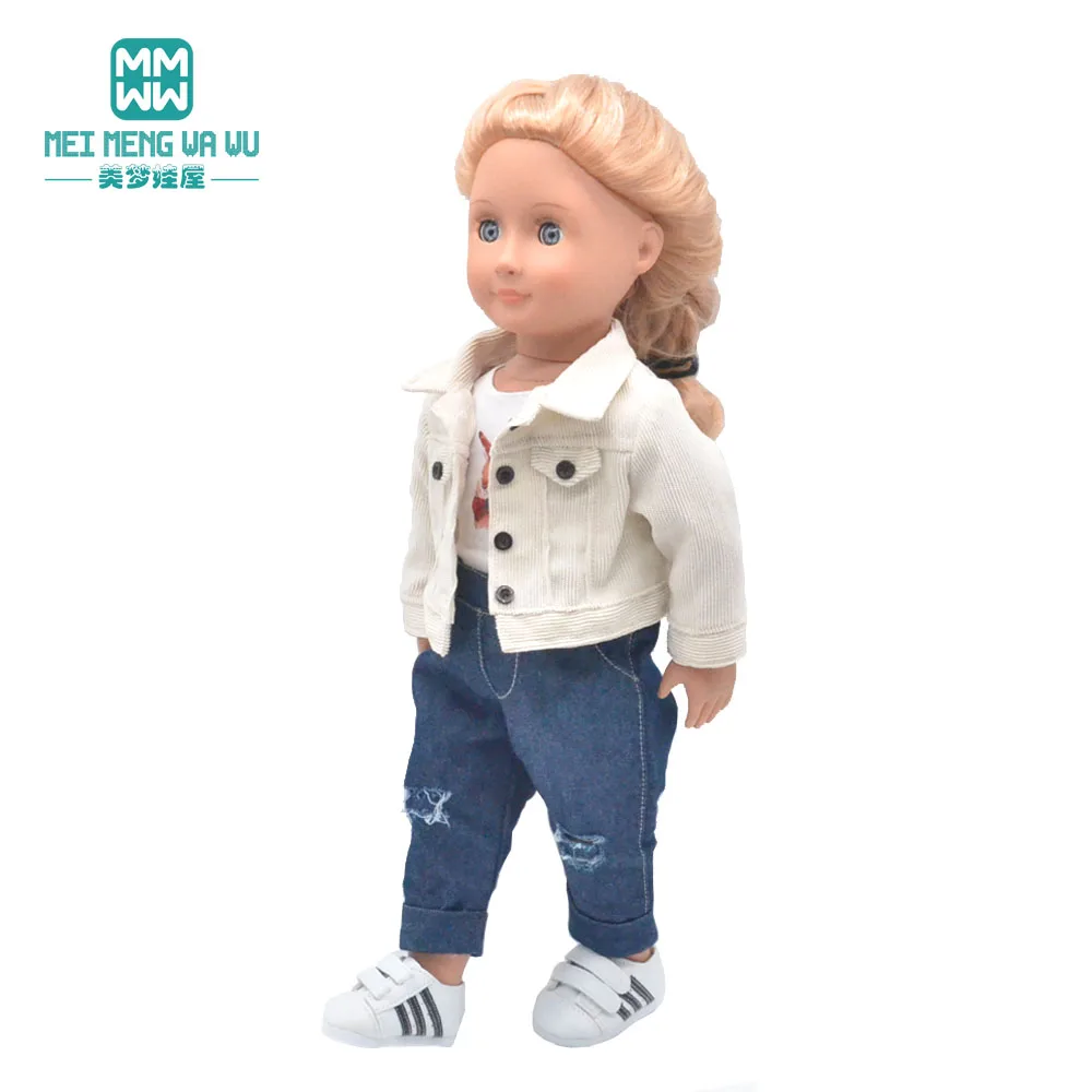 NEW Toys Doll Clothes 43cm New Born Doll American Doll Accessories Fashion Jackets, Jeans, Shoes Gift
