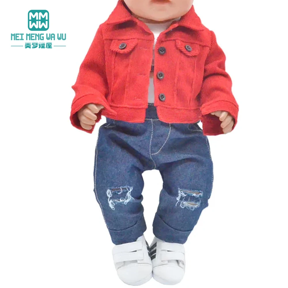 NEW Toys Doll Clothes 43cm New Born Doll American Doll Accessories Fashion Jackets, Jeans, Shoes Gift