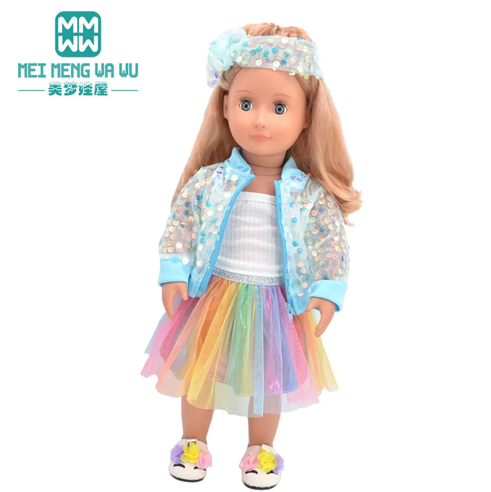 NEW Toys Doll Clothes 43cm New Born Doll American Doll Accessories Fashion Jackets, Jeans, Shoes Gift