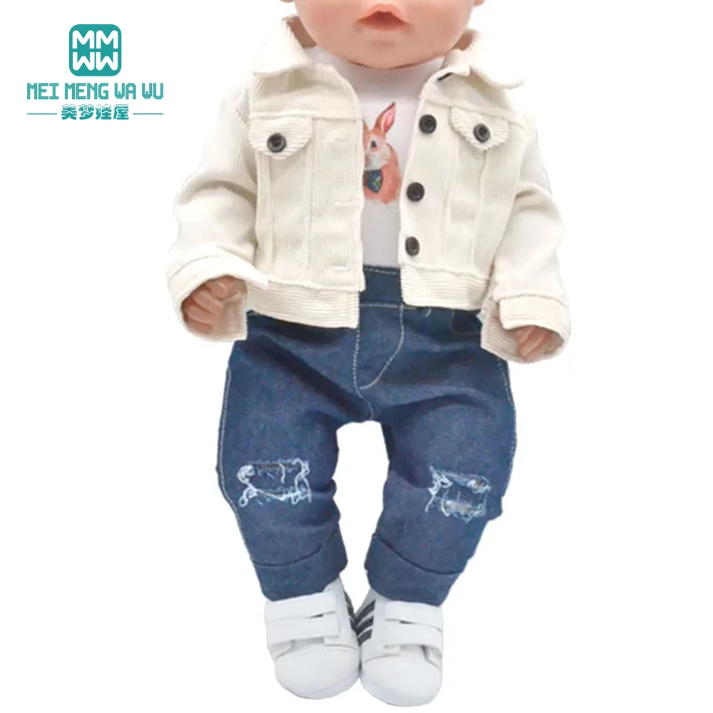 NEW Toys Doll Clothes 43cm New Born Doll American Doll Accessories Fashion Jackets, Jeans, Shoes Gift