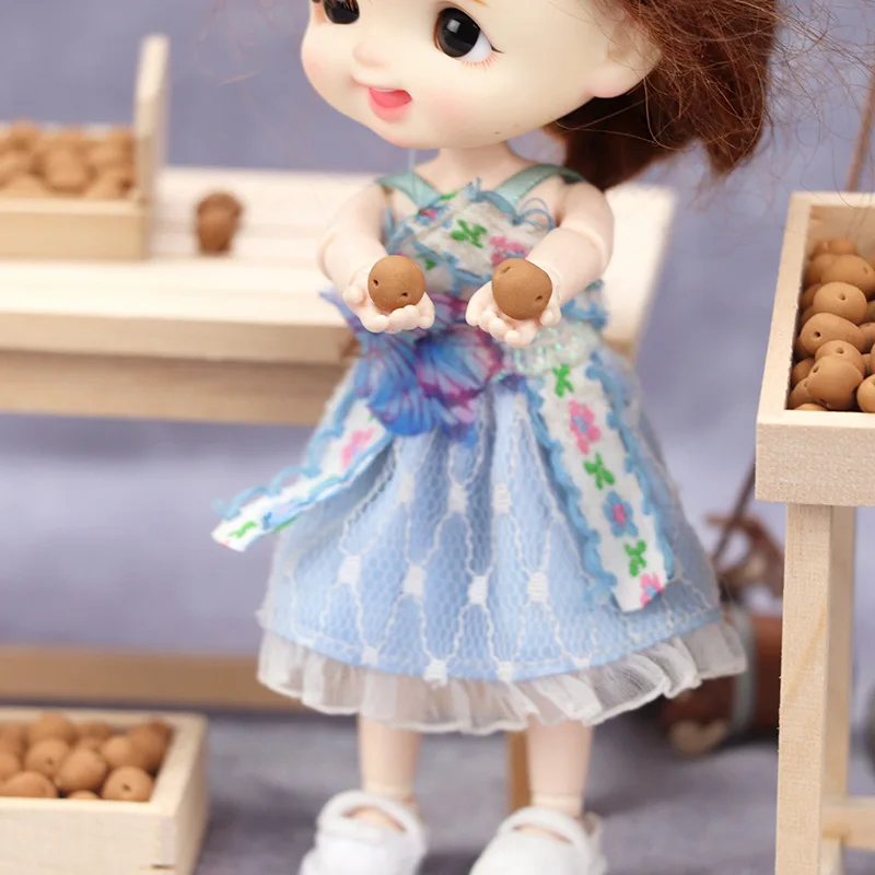 Doll house Mini Furniture Wooden Refrigerator Scene Beverage Color Freezer