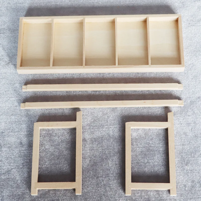 Doll house Mini Furniture Wooden Refrigerator Scene Beverage Color Freezer