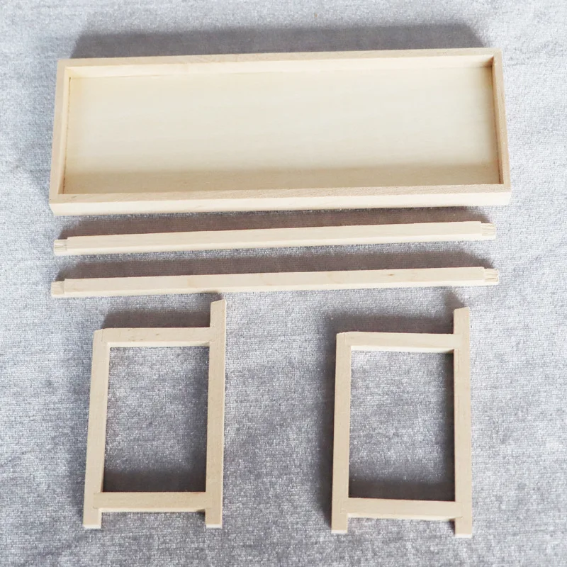 Doll house Mini Furniture Wooden Refrigerator Scene Beverage Color Freezer