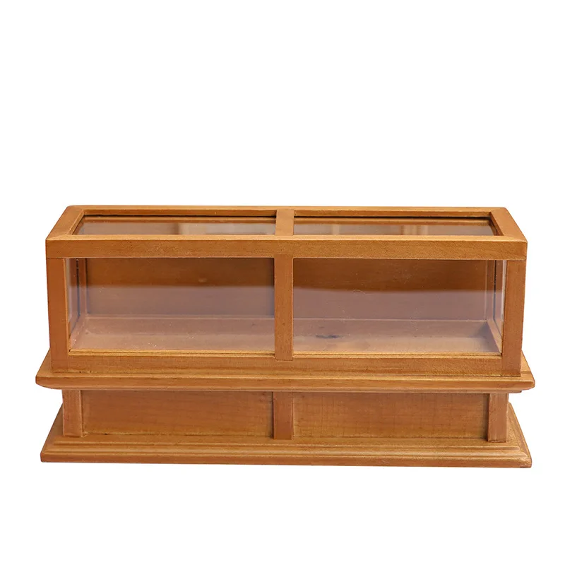 Doll house Mini Furniture Wooden Refrigerator Scene Beverage Color Freezer