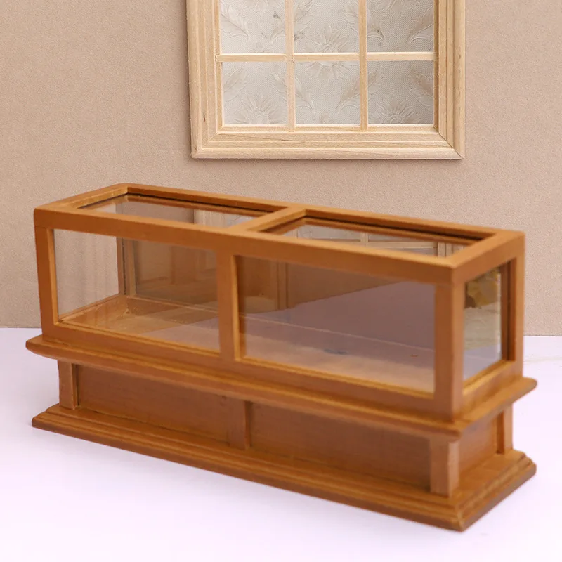 Doll house Mini Furniture Wooden Refrigerator Scene Beverage Color Freezer
