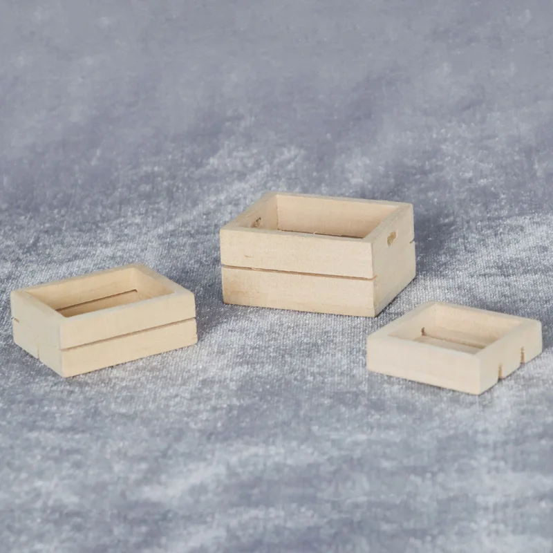 Doll house Mini Furniture Wooden Refrigerator Scene Beverage Color Freezer