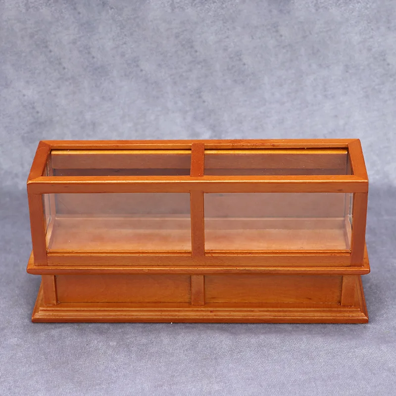 Doll house Mini Furniture Wooden Refrigerator Scene Beverage Color Freezer