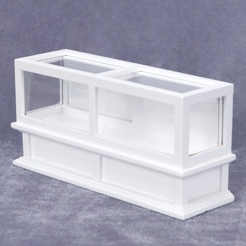 Doll house Mini Furniture Wooden Refrigerator Scene Beverage Color Freezer