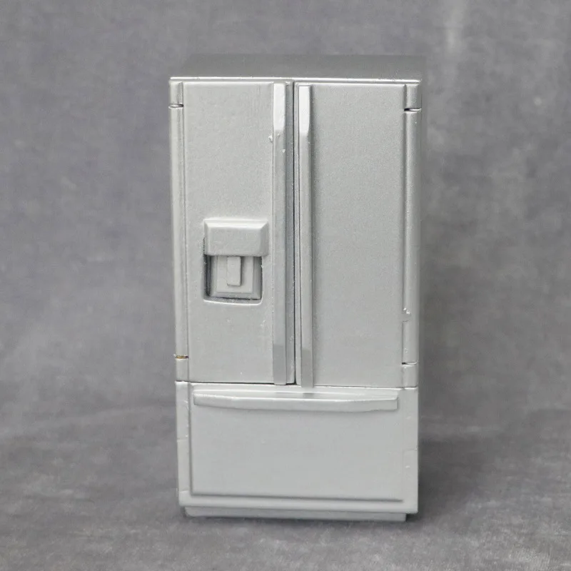 Doll house Mini Furniture Wooden Refrigerator Scene Beverage Color Freezer