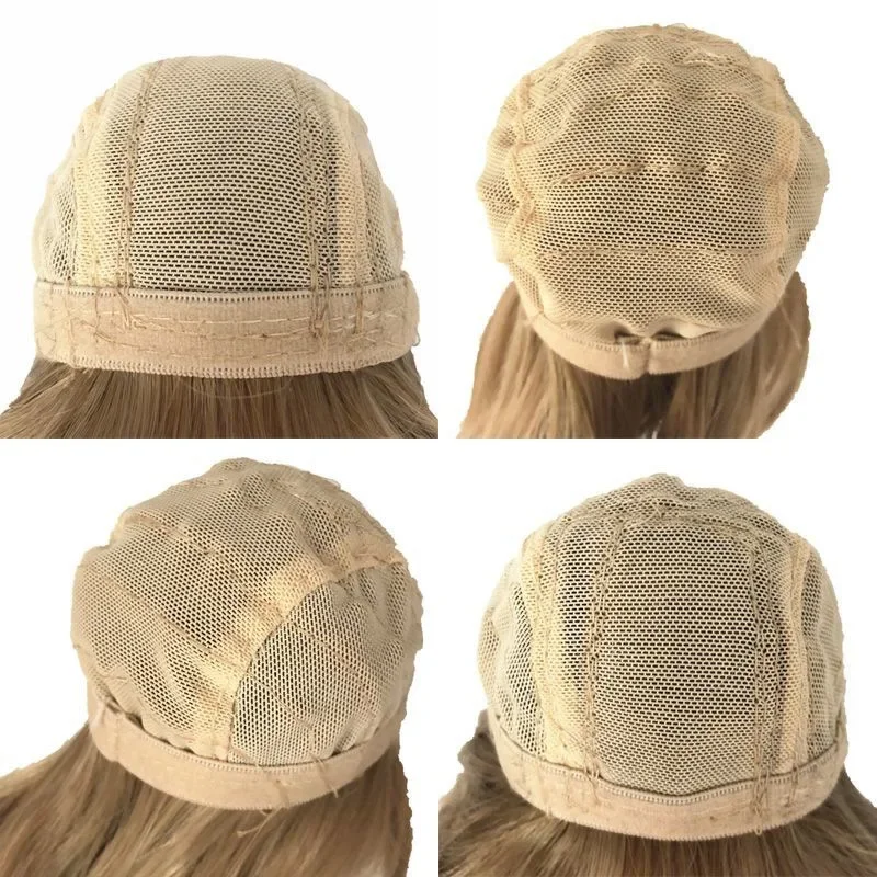 Wig for 1/6 Bjd Doll Curly Hair with Bangs Braids Dark Brown/ Gold Wig Accessories for Head Circumference 16-18cm