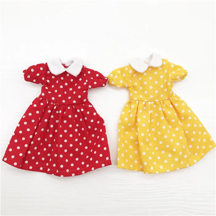 New Beautiful Dress For Blyth Doll Pure White Simple Dress Multicolor For Barbie Doll Clothes 1/6 Doll DIY Accessories
