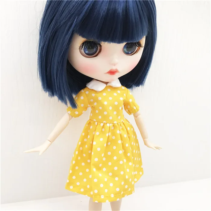New Beautiful Dress For Blyth Doll Pure White Simple Dress Multicolor For Barbie Doll Clothes 1/6 Doll DIY Accessories