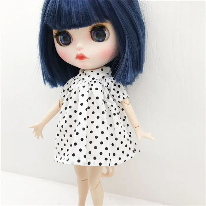 New Beautiful Dress For Blyth Doll Pure White Simple Dress Multicolor For Barbie Doll Clothes 1/6 Doll DIY Accessories