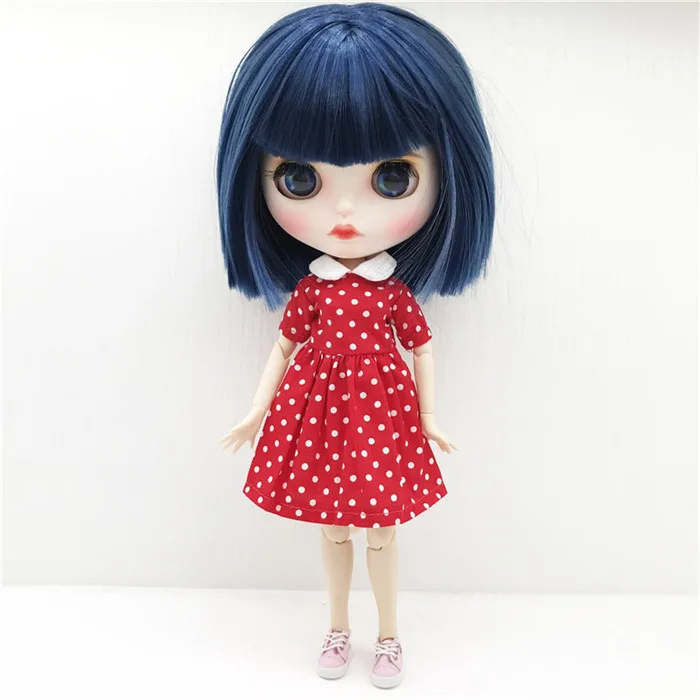 New Beautiful Dress For Blyth Doll Pure White Simple Dress Multicolor For Barbie Doll Clothes 1/6 Doll DIY Accessories