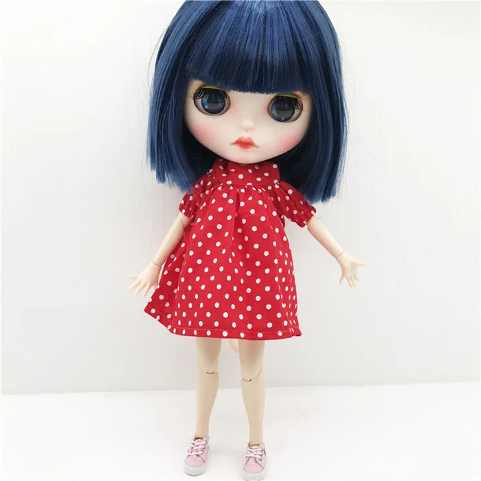 New Beautiful Dress For Blyth Doll Pure White Simple Dress Multicolor For Barbie Doll Clothes 1/6 Doll DIY Accessories