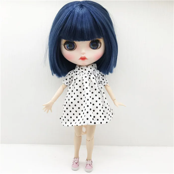 New Beautiful Dress For Blyth Doll Pure White Simple Dress Multicolor For Barbie Doll Clothes 1/6 Doll DIY Accessories