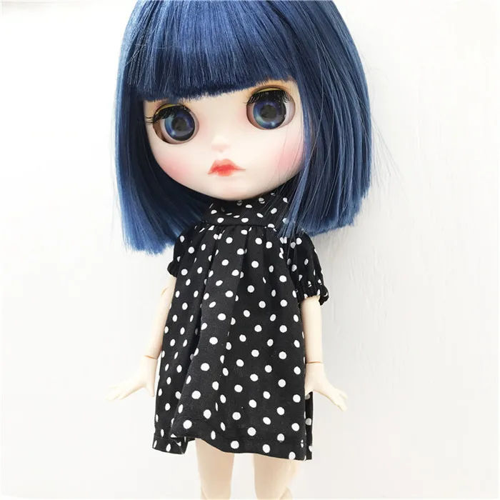 New Beautiful Dress For Blyth Doll Pure White Simple Dress Multicolor For Barbie Doll Clothes 1/6 Doll DIY Accessories