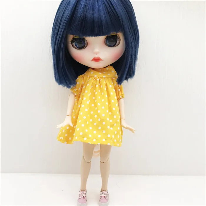 New Beautiful Dress For Blyth Doll Pure White Simple Dress Multicolor For Barbie Doll Clothes 1/6 Doll DIY Accessories