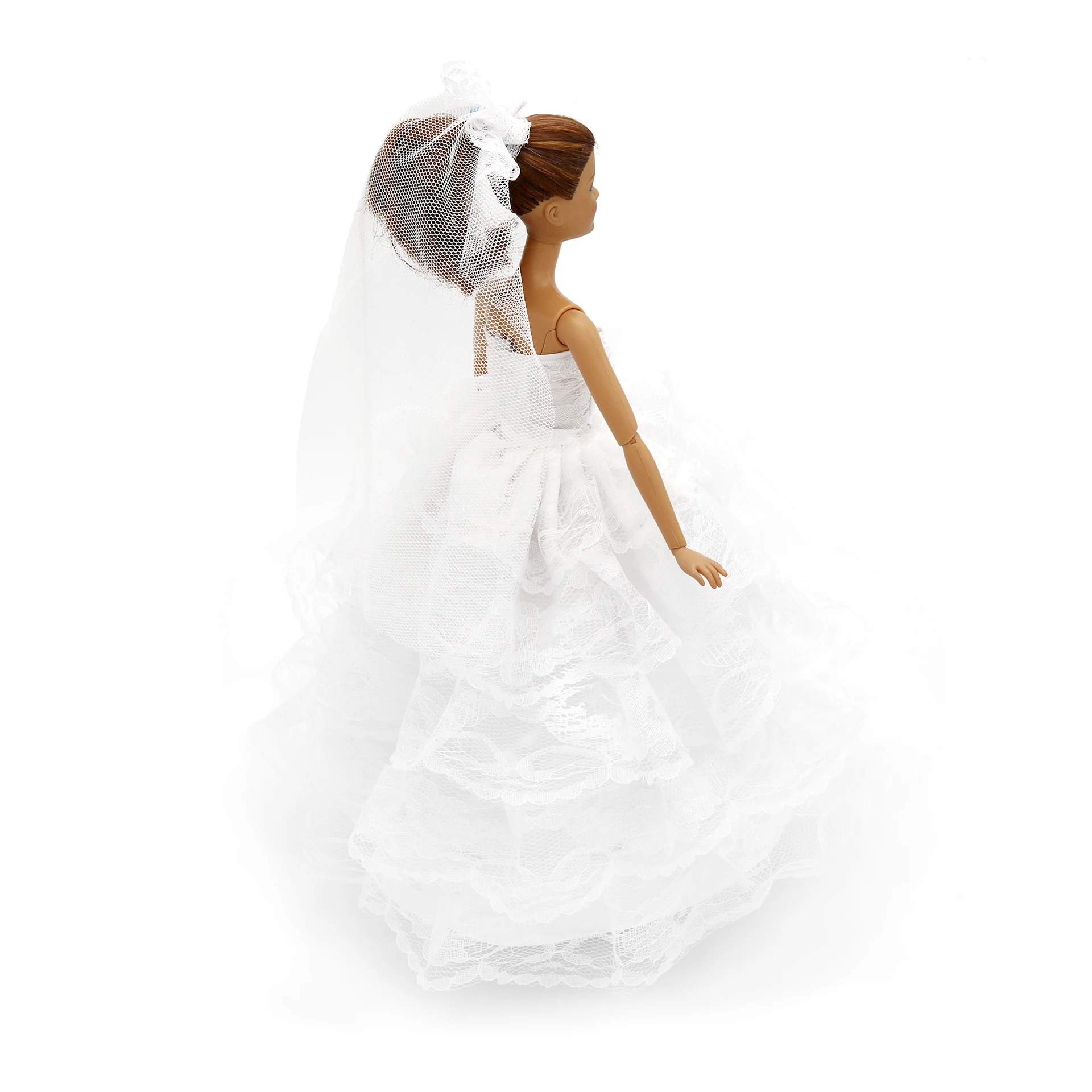New 30cm 1/6 veil wedding dress Accessories Clothes for Barbies doll