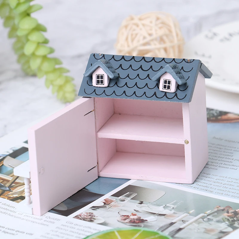 1:12 Dollhouse Miniature Wooden Little House Model Lovely Villa Doll House Decor