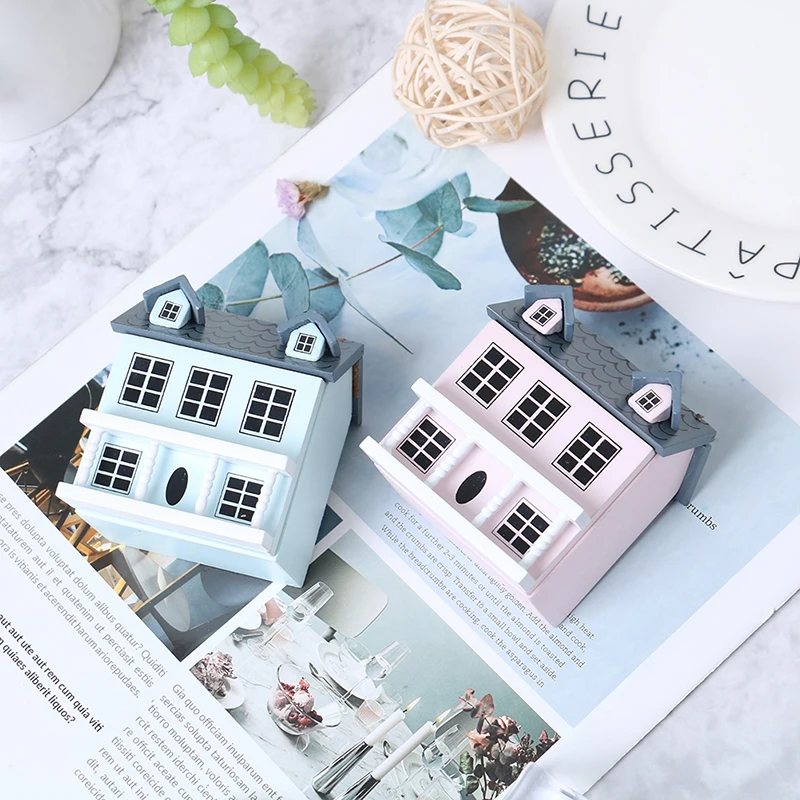 1:12 Dollhouse Miniature Wooden Little House Model Lovely Villa Doll House Decor