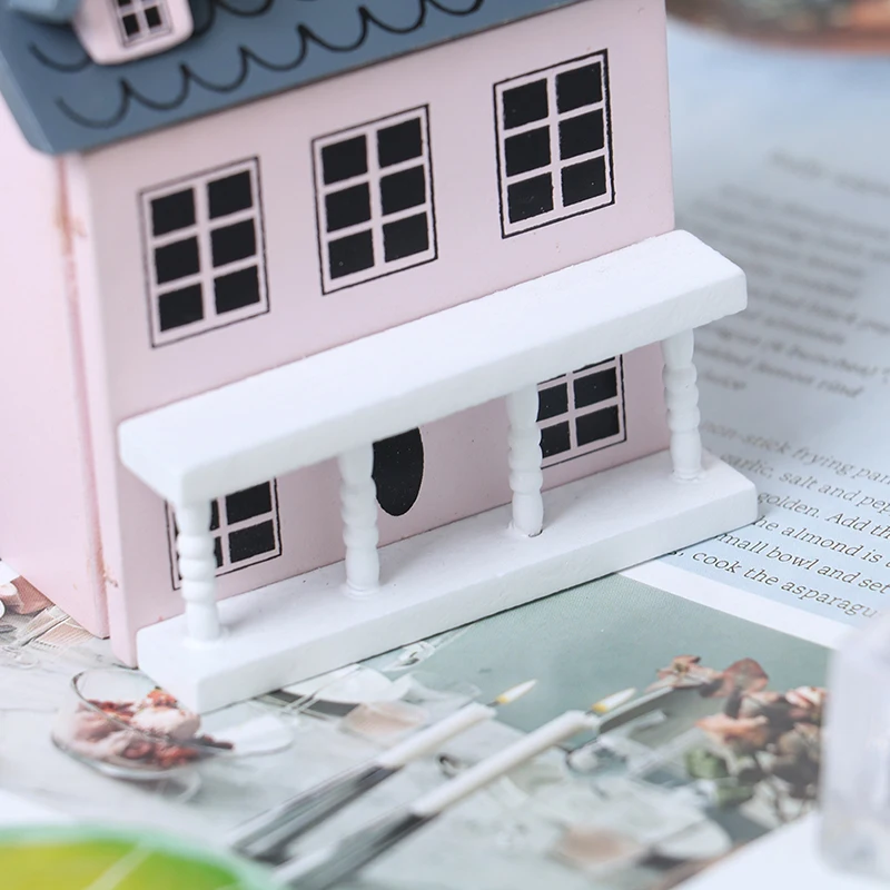 1:12 Dollhouse Miniature Wooden Little House Model Lovely Villa Doll House Decor