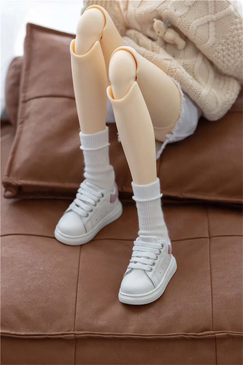 BJD Doll Shoes Toys Girls Boys 1/3 1/4 1/6 Low-top Simple Cute Baby Small White Versatile Daily Casual Board Shoes Accessories