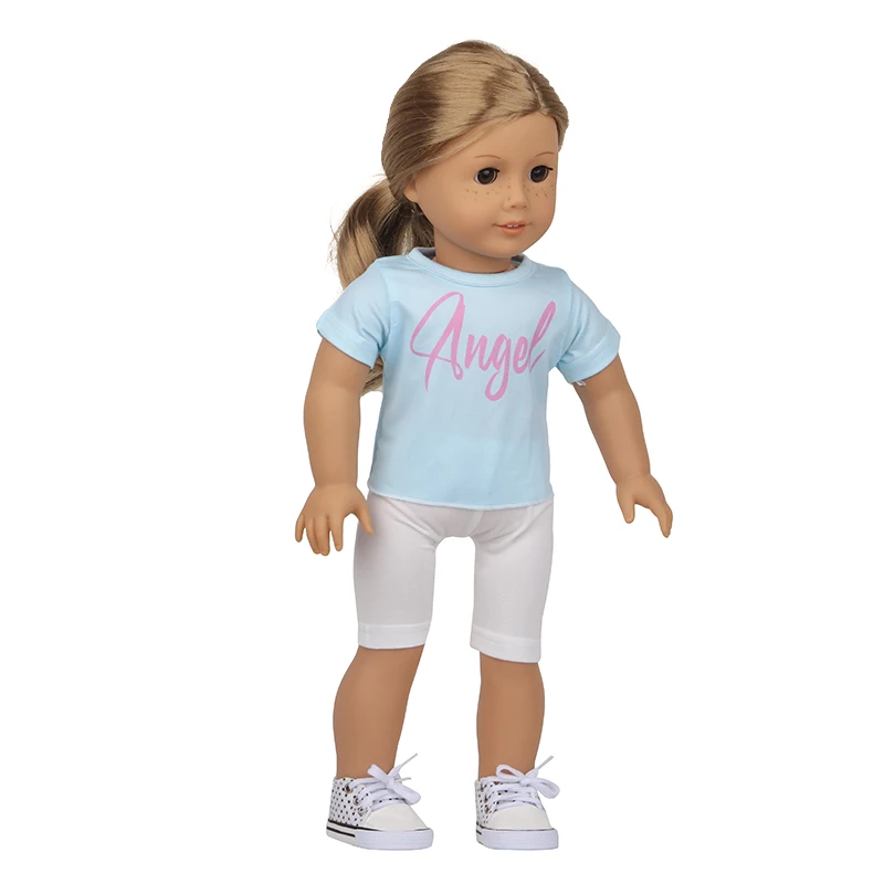 Doll Clothes Pajamas For 43cm Baby Reborn&American 18 Inch Girl Doll Unicorn Frog Shark Cartoon Clothes Suit For Generation Doll