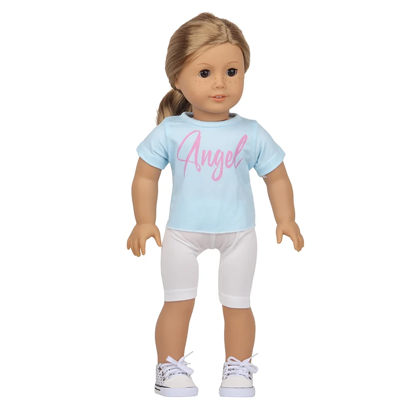 Doll Clothes Pajamas For 43cm Baby Reborn&American 18 Inch Girl Doll Unicorn Frog Shark Cartoon Clothes Suit For Generation Doll