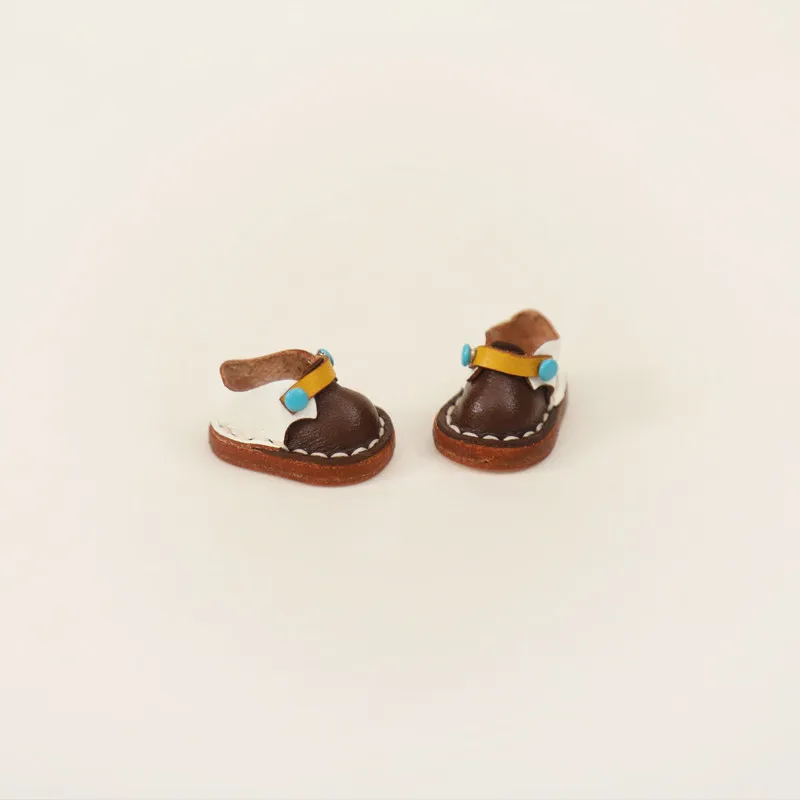 Ob11 Doll Shoes Holala Handmade color matching Cowhide Shoes With buttons For Clay Doll Obitsu11,Body9, Gsc, Ddf, 1/12bjd Doll