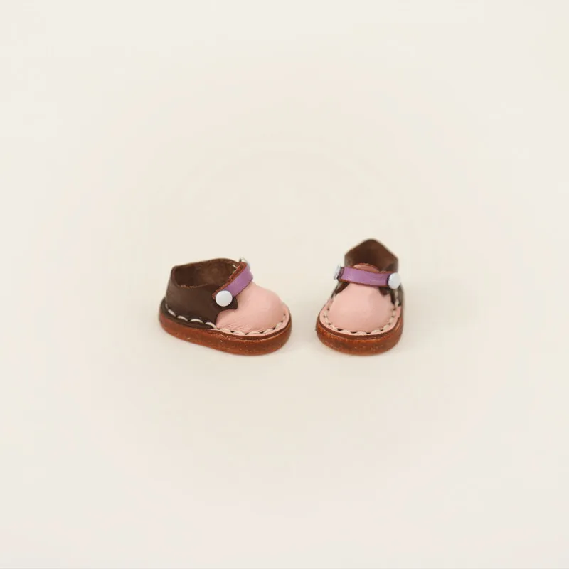 Ob11 Doll Shoes Holala Handmade color matching Cowhide Shoes With buttons For Clay Doll Obitsu11,Body9, Gsc, Ddf, 1/12bjd Doll