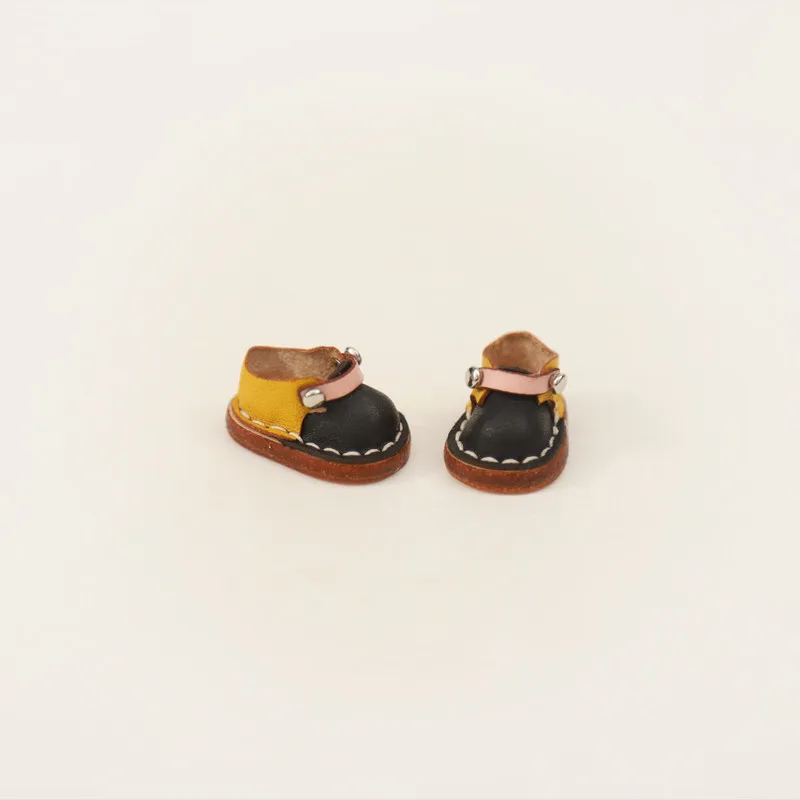 Ob11 Doll Shoes Holala Handmade color matching Cowhide Shoes With buttons For Clay Doll Obitsu11,Body9, Gsc, Ddf, 1/12bjd Doll