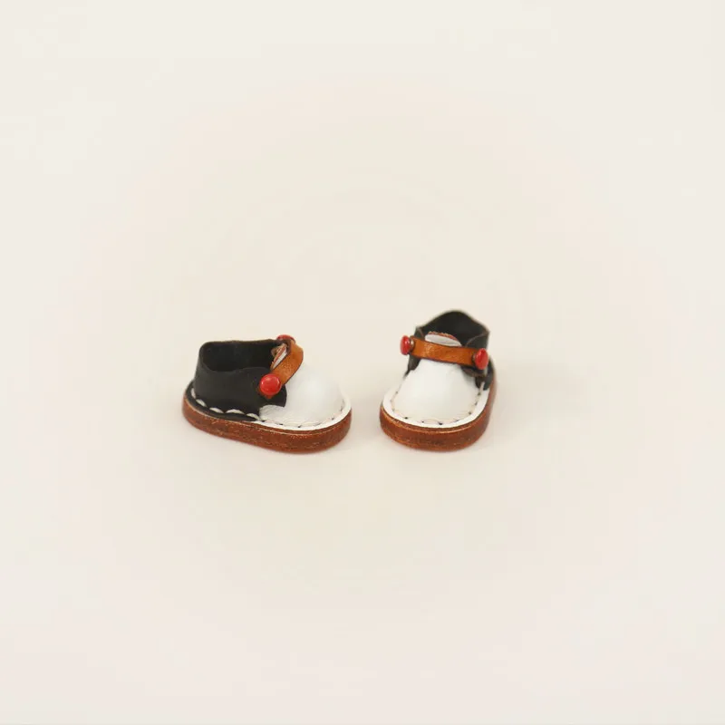 Ob11 Doll Shoes Holala Handmade color matching Cowhide Shoes With buttons For Clay Doll Obitsu11,Body9, Gsc, Ddf, 1/12bjd Doll