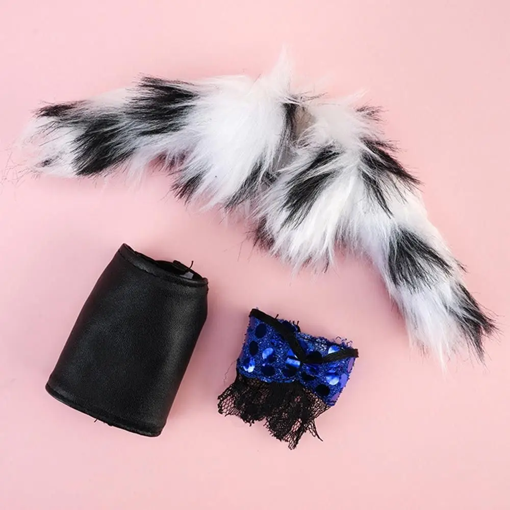 1 Set 1/6 Doll Fashion Casual Clothes Winter Wear Plush Coat Skirt Handmade Girl Doll Wearing Set For 29~32 cm Doll