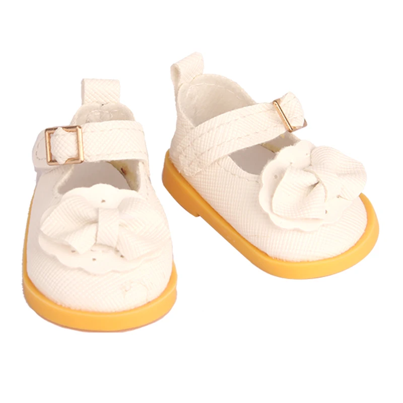 5 cm Cotton Doll Shoes Fit 20 cm 14 inch Dolls 10 Colors Pu Leather Lace-up Mini Doll Shoes For BDJ Russian DIY Handmade Dolls