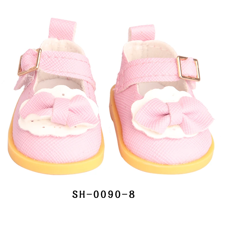 5 cm Cotton Doll Shoes Fit 20 cm 14 inch Dolls 10 Colors Pu Leather Lace-up Mini Doll Shoes For BDJ Russian DIY Handmade Dolls
