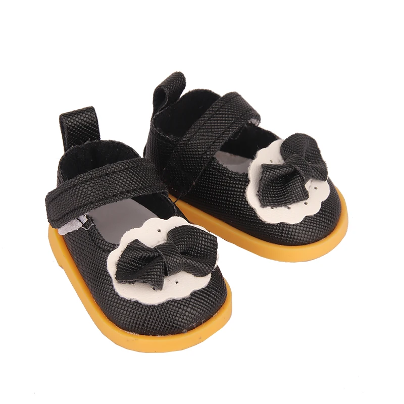 5 cm Cotton Doll Shoes Fit 20 cm 14 inch Dolls 10 Colors Pu Leather Lace-up Mini Doll Shoes For BDJ Russian DIY Handmade Dolls