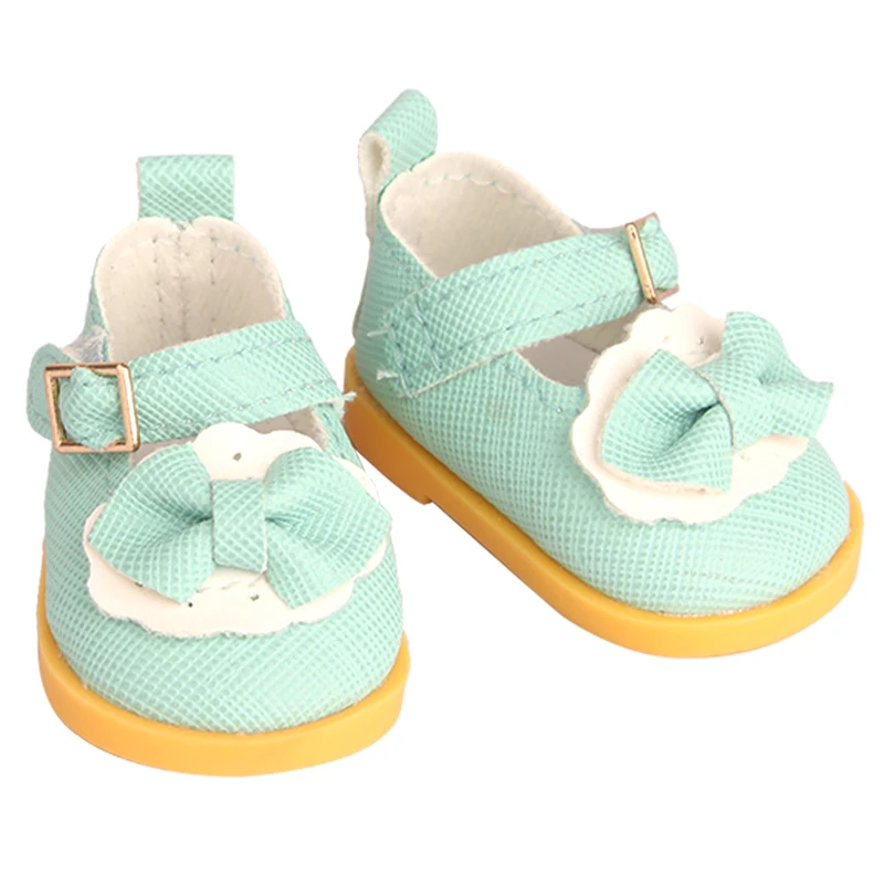 5 cm Cotton Doll Shoes Fit 20 cm 14 inch Dolls 10 Colors Pu Leather Lace-up Mini Doll Shoes For BDJ Russian DIY Handmade Dolls