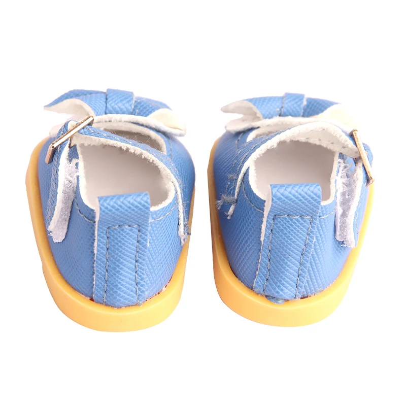 5 cm Cotton Doll Shoes Fit 20 cm 14 inch Dolls 10 Colors Pu Leather Lace-up Mini Doll Shoes For BDJ Russian DIY Handmade Dolls