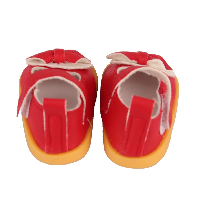 5 cm Cotton Doll Shoes Fit 20 cm 14 inch Dolls 10 Colors Pu Leather Lace-up Mini Doll Shoes For BDJ Russian DIY Handmade Dolls