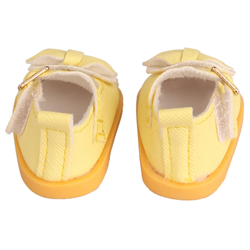 5 cm Cotton Doll Shoes Fit 20 cm 14 inch Dolls 10 Colors Pu Leather Lace-up Mini Doll Shoes For BDJ Russian DIY Handmade Dolls