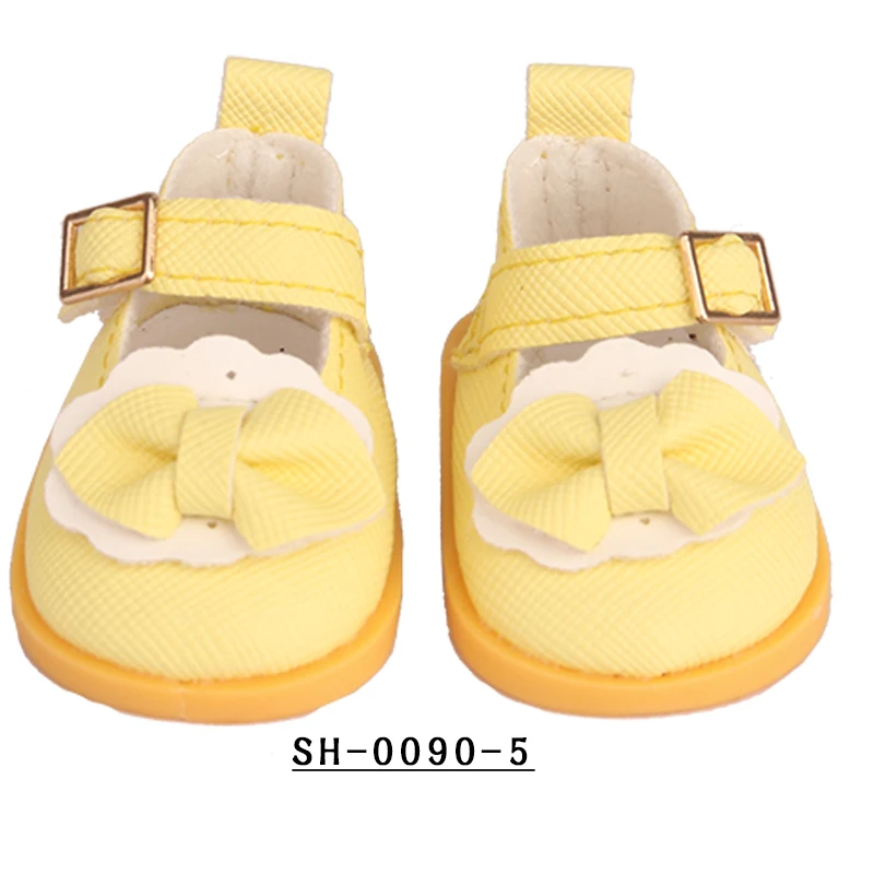 5 cm Cotton Doll Shoes Fit 20 cm 14 inch Dolls 10 Colors Pu Leather Lace-up Mini Doll Shoes For BDJ Russian DIY Handmade Dolls