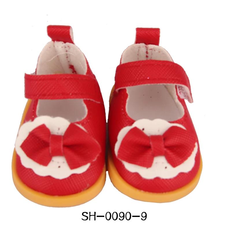 5 cm Cotton Doll Shoes Fit 20 cm 14 inch Dolls 10 Colors Pu Leather Lace-up Mini Doll Shoes For BDJ Russian DIY Handmade Dolls