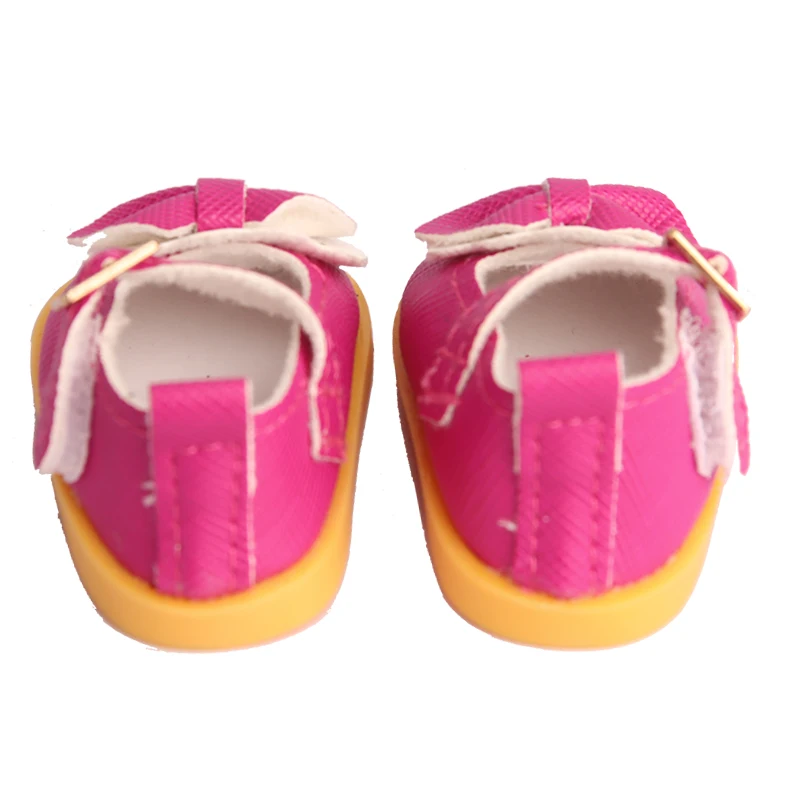 5 cm Cotton Doll Shoes Fit 20 cm 14 inch Dolls 10 Colors Pu Leather Lace-up Mini Doll Shoes For BDJ Russian DIY Handmade Dolls