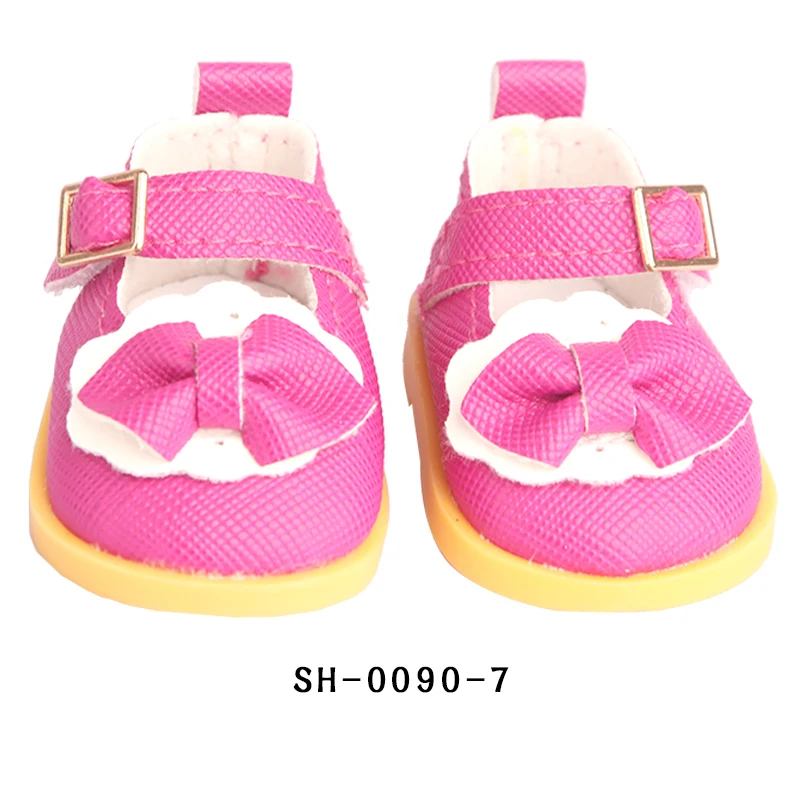 5 cm Cotton Doll Shoes Fit 20 cm 14 inch Dolls 10 Colors Pu Leather Lace-up Mini Doll Shoes For BDJ Russian DIY Handmade Dolls