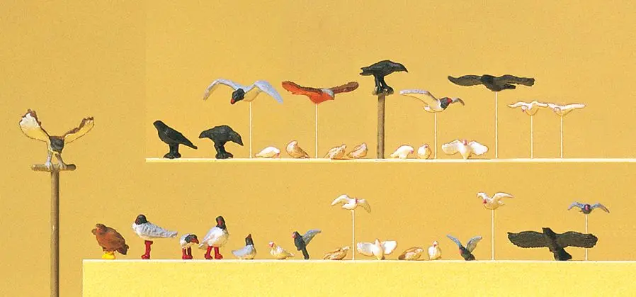 HO1:87 Animal Model Pigeon, Seagull, Wild Boar,Zebra, Seal,Tiger Lion Peacock Sea Lion Dolphin Wolf Pack Camel Animal Decor