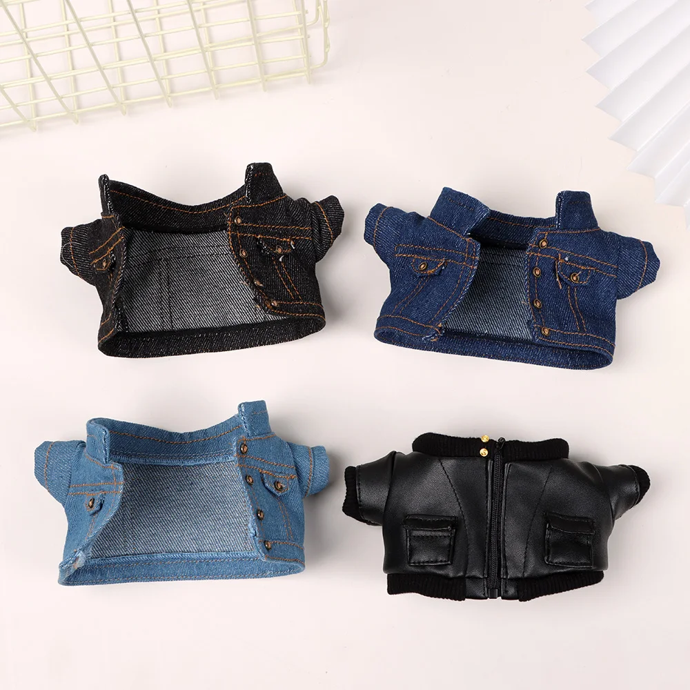 For 10~20cm Doll Clothes 1/12 BJD Dolls Winter Top Coats Handmade Jacket Pants Jeans Shorts Outfits Doll Accessories Kids Toy