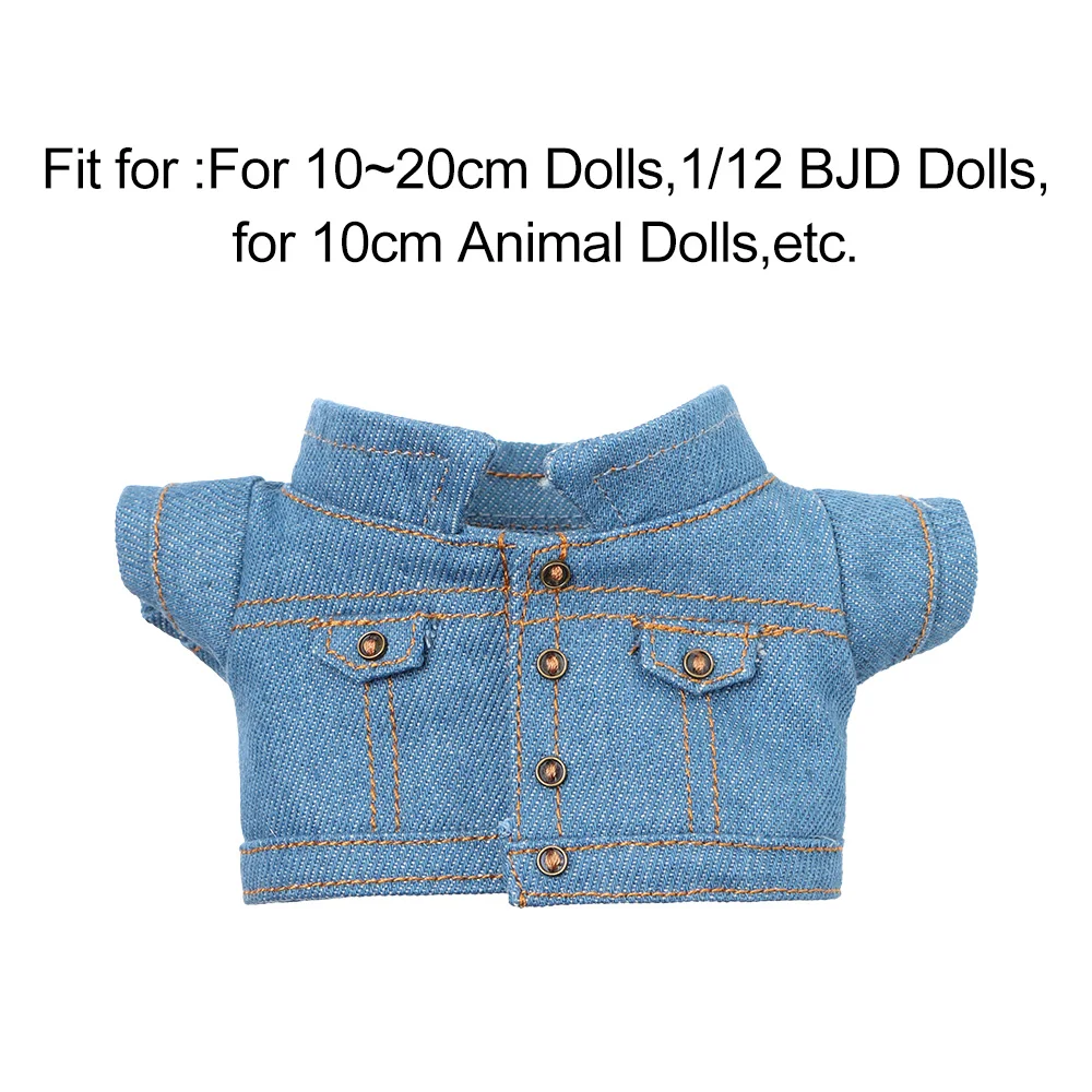 For 10~20cm Doll Clothes 1/12 BJD Dolls Winter Top Coats Handmade Jacket Pants Jeans Shorts Outfits Doll Accessories Kids Toy